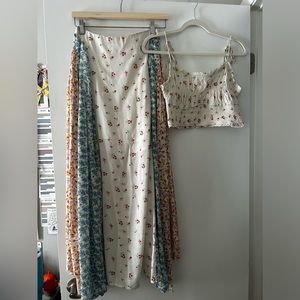 Free People Set - matching maxi skirt and crop top